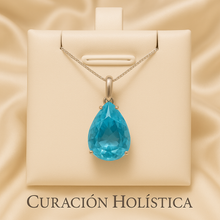 Necklace presented inside Curación Holística gift box