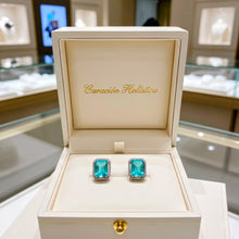 Resplandor Oceánico: Pendientes de turmalina Paraíba hechos a mano