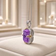 Statement Amethyst & White Quartz Necklace | Sterling Silver, Nickel-Free | Spanish Craftsmanship, Limited Series