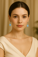 Aquamarine Drop Earrings in Sterling Silver — Serenity in Motion - curacionholistica