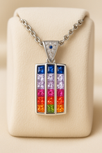 Exclusive geometric design multi-stone necklace handmade in Spain”