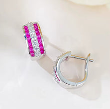 Elegant silver earrings with healing gemstones for women – side angle”