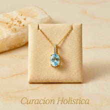 Ocean Light” Aquamarine Necklace – Sterling Silver with 14K Gold Plating