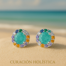 Exclusive Sterling Silver Colorful Earrings Curación Holística
