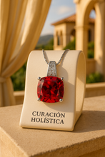 Ruby and White Quartz Pendant Necklace | Boho Chic Statement Jewelry | Sterling Silver Gold Plated | Healing Gemstone | Curación Holística Exclusive - Curacíon Holística