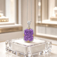 Statement Amethyst & White Quartz Necklace | Sterling Silver, Nickel-Free | Spanish Craftsmanship, Limited Series