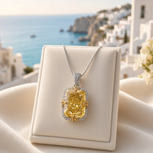 Collar Llamativo Exclusivo de Citrino Hecho a Mano en Plata de Ley sin Níquel | Artesanía Española de Curación Holística | Colgante de Lujo de Edición Limitada