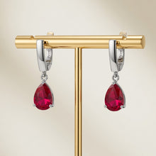 Handmade Sterling Silver Rubi Rose Teardrop Earrings | Spanish Craftsmanship | Curación Holística Statement Jewelry
