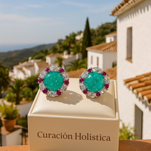 Outdoor lifestyle photo with earrings capturing Andalusian sunlight vibes