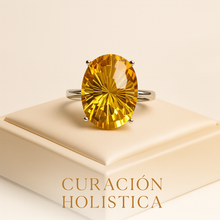 Ring displayed in eco-lux Curación Holistica gift box with authenticity card.”