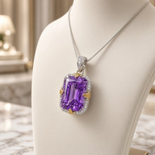Statement Amethyst & White Quartz Necklace | Sterling Silver, Nickel-Free | Spanish Craftsmanship, Limited Series
