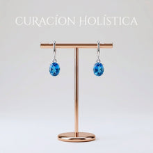 Royal Blue Topaz Dangle Earrings 925 Sterling Silver Handcrafted in Spain