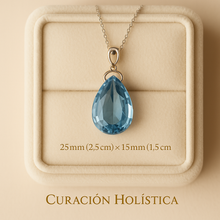 Sterling silver aquamarine necklace with gemstone dimensions