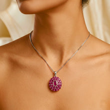 Exclusive Natural Ruby Necklace Sterling Silver - Handmade Spanish Jewelry Luxury