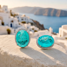 Exclusive Handmade Paraiba Tourmaline Statement Earrings in Sterling Silver | Limited Series by Curación Holistica