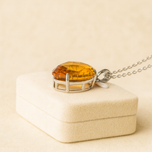 Sun-Kissed Radiance – Natural Brazilian Citrine Statement Necklace in Sterling Silver | Handmade Luxury by Curación Holística - Curacíon Holística