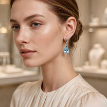 Aquamarine Teardrop Earrings – Sterling Silver | Boho Elegance Handmade in Spain