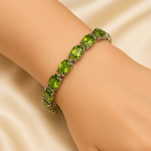 Boho statement green bracelet with natural stones