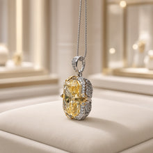 Collar Llamativo Exclusivo de Citrino Hecho a Mano en Plata de Ley sin Níquel | Artesanía Española de Curación Holística | Colgante de Lujo de Edición Limitada