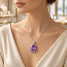 Statement Amethyst & White Quartz Necklace | Sterling Silver, Nickel-Free | Spanish Craftsmanship, Limited Series