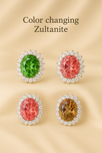 Handmade sterling silver earrings with rare stones