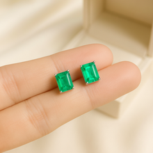 	Statement boho jewelry in sterling silver with emerald sparkle