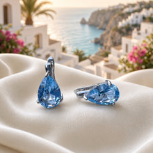 Exclusive Handmade Aquamarine Teardrop Statement Earrings in 925 Sterling Silver | Nickel-Free Limited Series | Curación Holística Spanish Craftsmanship