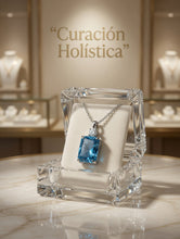 Handmade Royal Blue Topaz Necklace 925 Sterling Silver Curación Holistica Spain