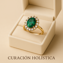 925 sterling silver ring with emerald-cut gemstone and halo