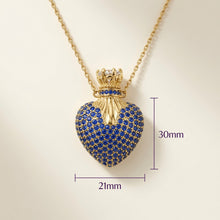 Exclusive Handmade Blue Topaz Heart Statement Necklace | 18K Gold Plated Sterling Silver | Nickel-Free | Spanish Craftsmanship by Curación Holistica – Limited Edition