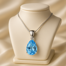 Sterling silver aquamarine necklace