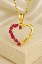 Luxury 18K Gold-Plated Sterling Silver Ruby Necklace