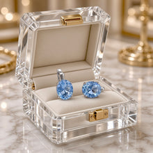 Exquisite Handmade Aquamarine Statement Earrings | 8×10mm Oval Sterling Silver, Hypoallergenic | Limited Edition Spanish Craftsmanship