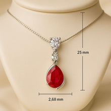 	Ruby and white quartz energy jewelry with gold finish