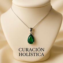 Statement handmade emerald necklace with healing stone properties.