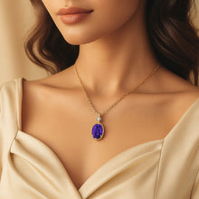 Statement crystal jewelry gift box presentation with cream background