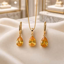 Exclusive Citrine Jewelry Set – 18K Gold Plated 925 Sterling Silver | Curacíon Holistica