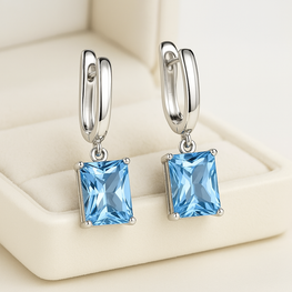 Side view highlighting the sterling silver setting