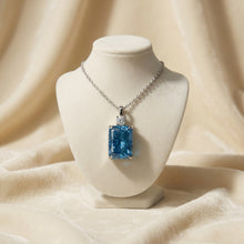 Handmade Royal Blue Topaz Necklace 925 Sterling Silver Curación Holistica Spain