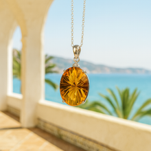 Sun-Kissed Radiance – Natural Brazilian Citrine Statement Necklace in Sterling Silver | Handmade Luxury by Curación Holística - Curacíon Holística
