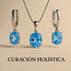 Close-up of aquamarine stone under natural light