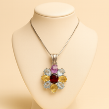 Creamy display bust with Gemstone neclace on it