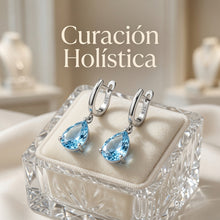 Aquamarine Teardrop Earrings – Sterling Silver | Boho Elegance Handmade in Spain