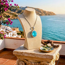 Ocean Energy Paraíba Tourmaline Necklace – Sterling Silver Boho Elegance | Curación Holística Exclusive | Healing Gemstone.