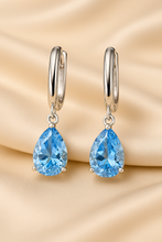 Aquamarine Teardrop Earrings – Sterling Silver | Boho Elegance Handmade in Spain - curacionholistica