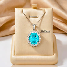 Ocean Energy Paraíba Tourmaline Necklace – Sterling Silver Boho Elegance | Curación Holística Exclusive | Healing Gemstone.