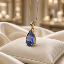 Exclusive Tanzanite Statement Necklace | Nickel-Free Sterling Silver, 18kt Gold Plated | Limited Spanish Craftsmanship | Curación Holística