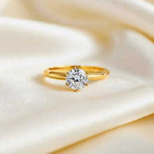 Luxury Curación Holística 18K Gold Plated Moissanite Solitaire Ring