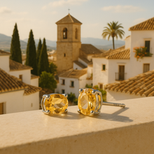 Golden yellow citrine birthstone studs by Curación Holística