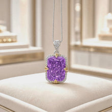 Statement Amethyst & White Quartz Necklace | Sterling Silver, Nickel-Free | Spanish Craftsmanship, Limited Series